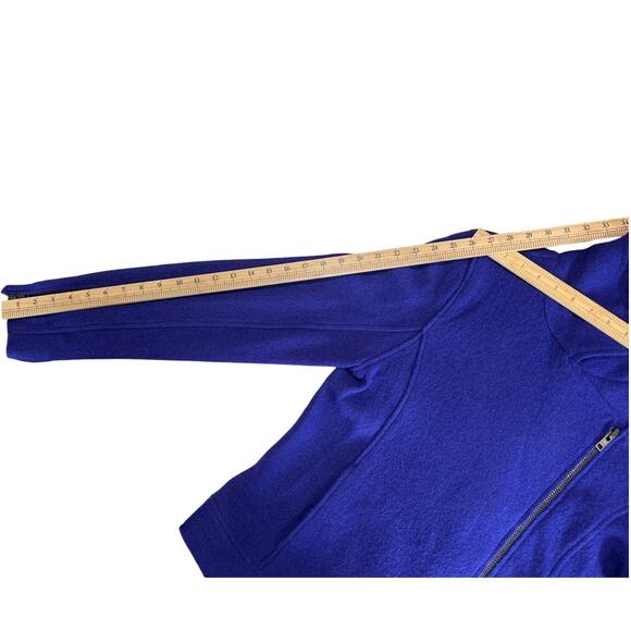 Tahari Wool Blend Moto Sweater Jacket Women's Size M Preppy Career Asymmetrical - Picture 8 of 8